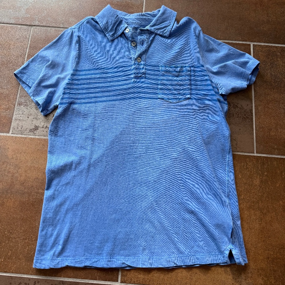 Boys Kids Vineyard Vines Polo Blue Striped Pocket